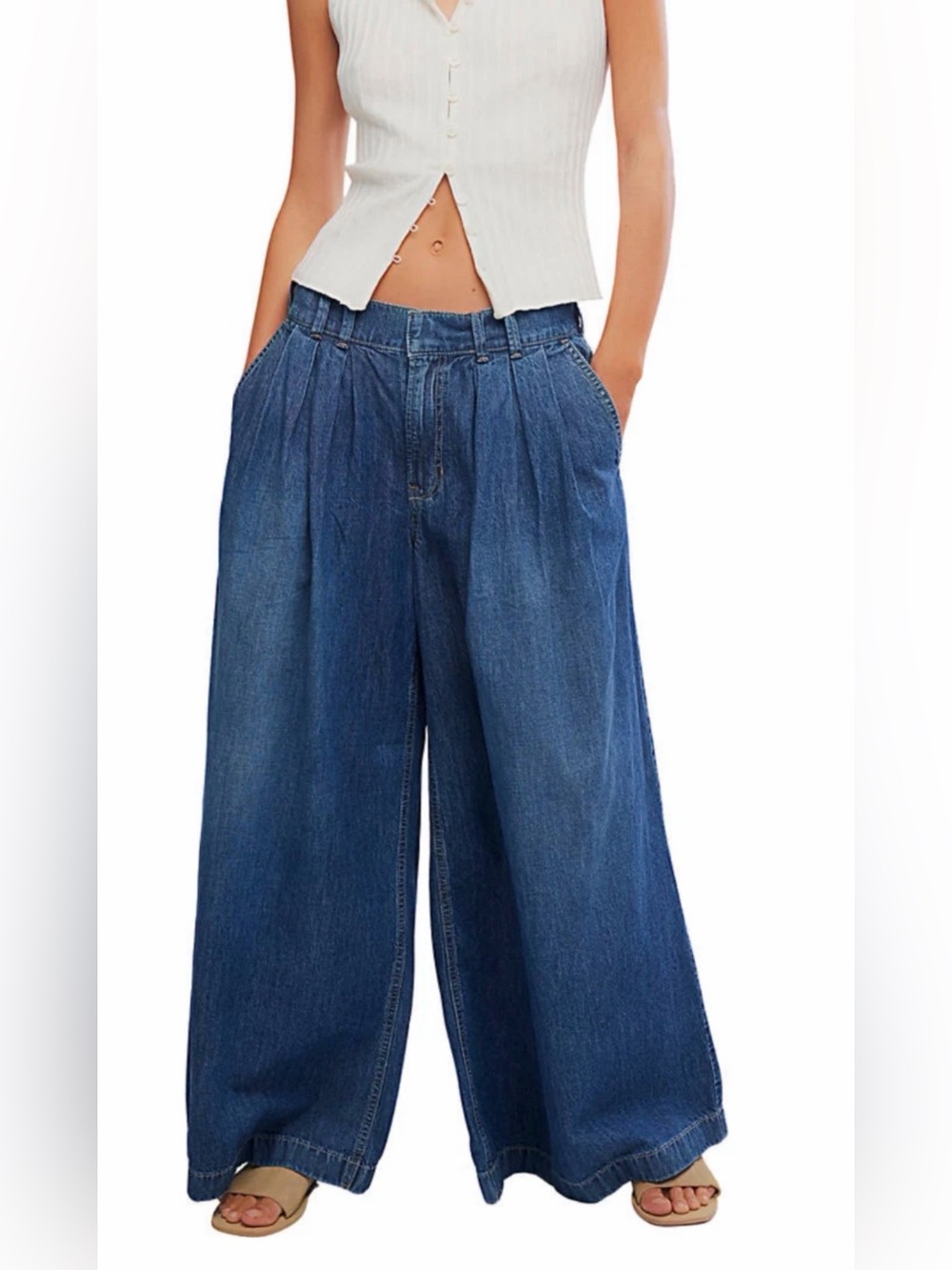 We The Free Wide Leg Scout Jeans Indigo